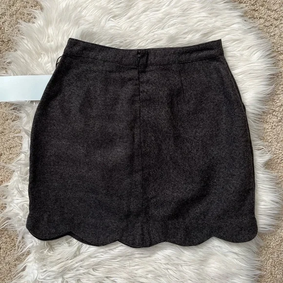 {HYFVE} Scallop Hem Mini Skirt with Pockets in Grey - Women's Medium - NWT - Picture 6 of 12